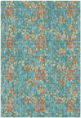 Yüksek çözünürlüklü trend renkleriyle Geometrik Halı Modern Deseni