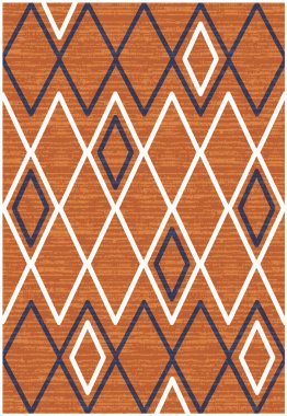 Yüksek çözünürlüklü trend renkleriyle Geometrik Halı Modern Deseni