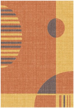 Geometrical Carpet Vector modern Pattern with texture and trending colors in high resolution clipart