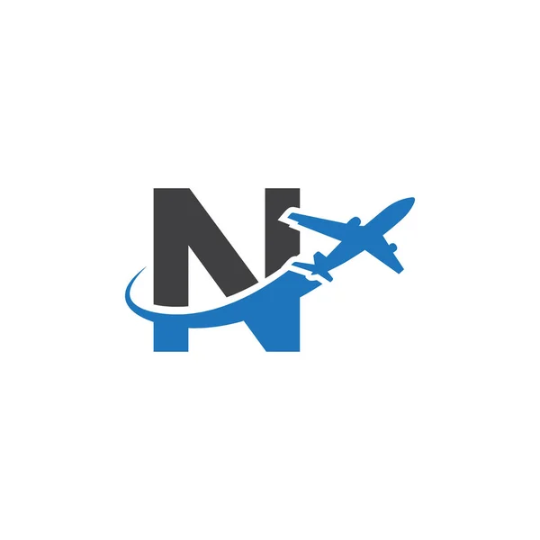 Logotipo Letra Com Avião —  Vetores de Stock