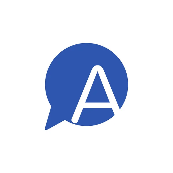 Uma Carta Com Chat Logo Company —  Vetores de Stock
