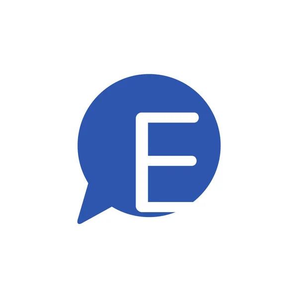 Carta Com Chat Logo Company —  Vetores de Stock