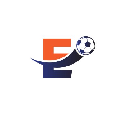 E harfi futbol topu logolu.