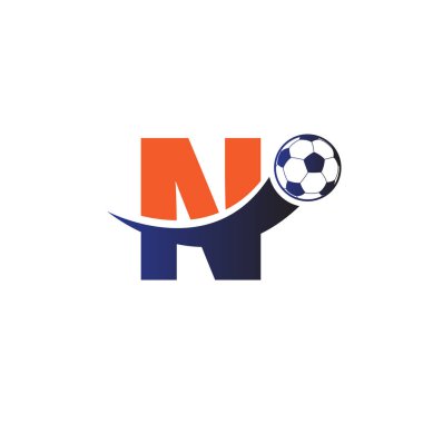 Futbol topu logolu N harfi