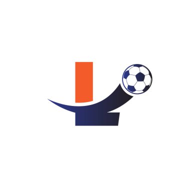 Futbol topu logolu L harfi