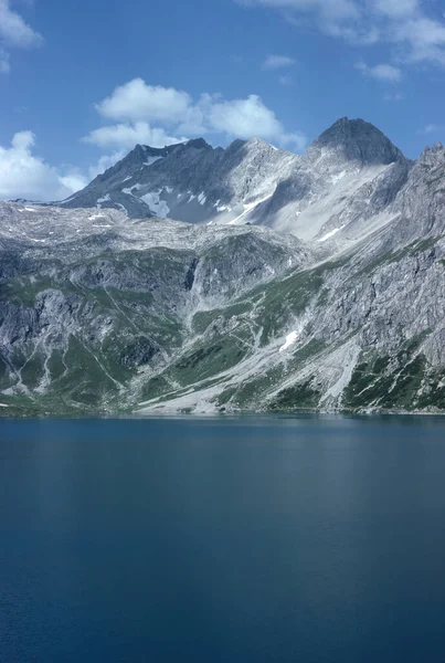 Paisagem Natural Com Altos Picos Montanha Rhaetikon Nos Alpes Orientais — Fotografia de Stock
