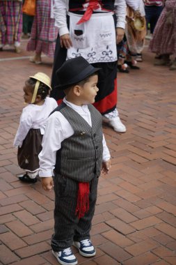 Las Palmas de Gran Canaria, İspanya - Kanarya Adası Gran Kanaryası - 30 Mayıs 2025 - Kanarya bayramının yanı sıra Kanarya geleneklerini de temsil eden Kanarya bayramını kutlamak için Paseo de las Canteras yürüyüşü