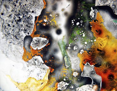 Sıvı renkli resimlerde karıştırılmış sıvılar