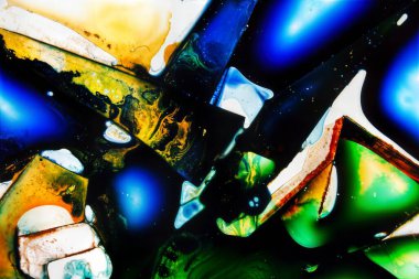 Sıvı renkli resimlerde karıştırılmış sıvılar