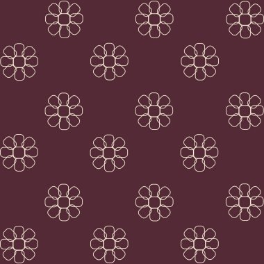 Renkli Retro Çiçekler ve kaplar, pürüzsüz desen, baskılar arka plan. 