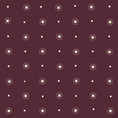 Renkli Retro Çiçekler ve kaplar, pürüzsüz desen, baskılar arka plan. 