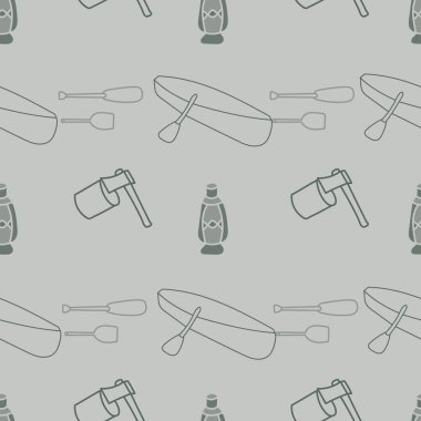 Tek renkli yeşil kaki desenli arka plan göl yaşamını destekliyor. Vektör illüstrasyonu