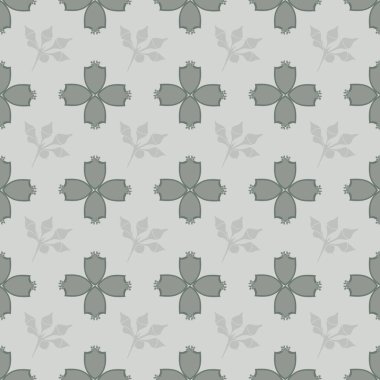 Tek renkli yeşil kaki desenli arka plan göl yaşamını destekliyor. Vektör illüstrasyonu