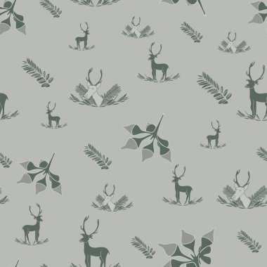 Tek renkli yeşil kaki desenli arka plan göl yaşamını destekliyor. Vektör illüstrasyonu