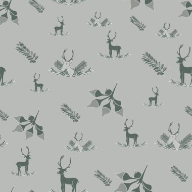 Tek renkli yeşil kaki desenli arka plan göl yaşamını destekliyor. Vektör illüstrasyonu