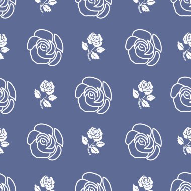 Renkli, tek renkli, çiçekler, güller, haçlar ve aşk mektupları kusursuz desen, parmak izleri arka plan. 