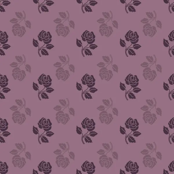 Bunt Einfarbig Blumen Rosen Kreuze Und Liebesbriefe Nahtlose Muster Drucke — Stockvektor