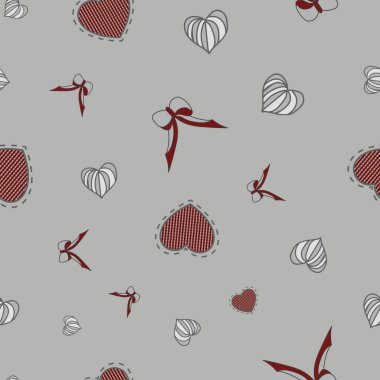 Renkli Preppy Coquette pürüzsüz desen, Arkaplan, Vektör çizimi, yüzey tasarımı desenleri.