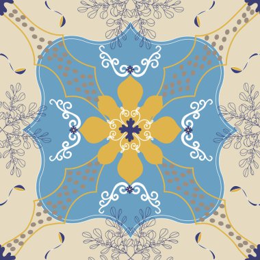 Arka planda sahte fayans desenleri pürüzsüz yüzey desenleri çiçekli geometrik desenler, şekiller . 