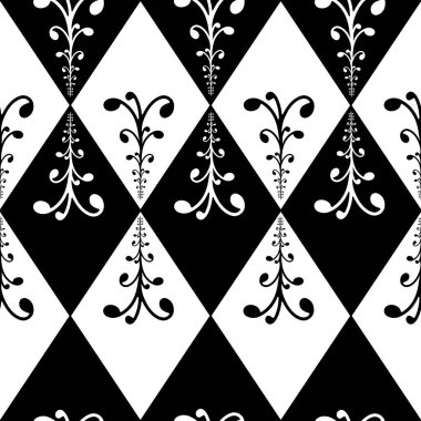 Harlequin elmasları, eski klasik siyah-beyaz elmas soytarı ve sanat büyüsüne dikkat edin. Palyaço pırlantası elmaslar olmadan parıldıyor.