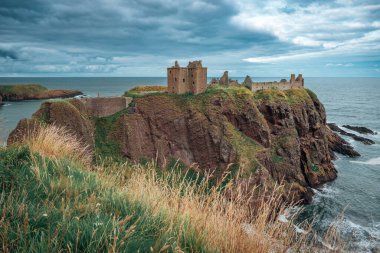 dunnottar Kalesi, stonehaven, İskoçya.