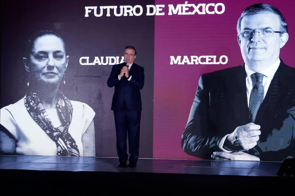 Sierpnia 2023 Mexico City Meksyk Marcelo Ebrard Casaubon Kandydat Koordynacji — Zdjęcie stockowe