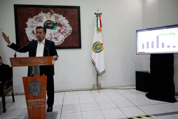Augusti 2023 Mexico City Mexiko Guvernören Delstaten Veracruz Cuitlahuac Garcia — Stockfoto