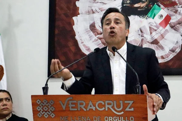 Ağustos 2023 Mexico City Meksika Veracruz Eyaleti Valisi Cuitlahuac Garcia — Stok fotoğraf