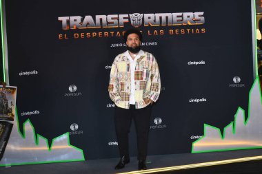 May 30, 2023, Mexico City, Mexico: Director Steven Caple Jr. attends the red carpet of the Transformers: Rise of the Beasts  Film Premiere at Cinepolis Perisur, on May 30, 2023 in Mexico City, Mexico. (Photo by Carlos Tischler/ Eyepix Group) clipart