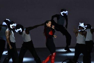 28 Nisan 2023, Mexico City, Meksika: 30 yaşındaki İspanyol pop şarkıcısı Rosalia, 