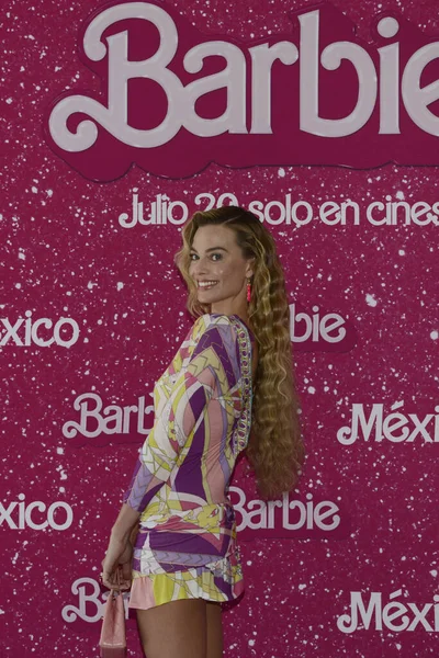 Juli 2023 Mexico City Mexico Margot Robbie Poseert Voor Foto — Stockfoto