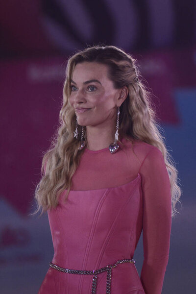 6 июля 2023 года, Мехико, Мексика: актриса Марго Робби посещает розовый ковёр для Барби в Торео Парк Централ. 6 июля 2023 года в Мехико, Мексика. (Фото Карлоса Тишлера / Eyepix Group))