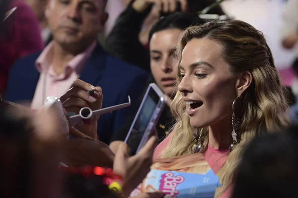 stock image July 6, 2023, Mexico City, Mexico: Actress Margot Robbie attends the pink carpet for Barbie  at Toreo Parque Central. on July 6, 2023 in Mexico City, Mexico. (Photo by Carlos Tischler/ Eyepix Group)