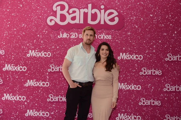 stock image July 7, 2023, Mexico City, Mexico: Ryan Gosling and America Ferrera pose for photos during 'Barbie' film Photocall at Mexico City Four Sason Hotel. on July 7, 2023 in Mexico City, Mexico. (Photo by Carlos Tischler/ Eyepix Group)