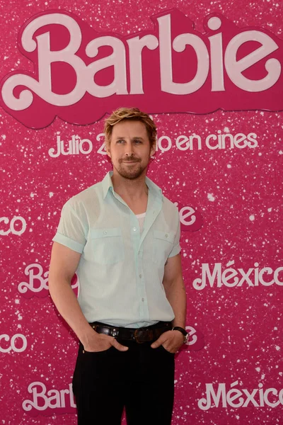 Stock image July 7, 2023, Mexico City, Mexico: Ryan Gosling poses for photos during 'Barbie' film photocall at Mexico City Four Sason Hotel. on July 7, 2023 in Mexico City, Mexico. (Photo by Carlos Tischler/ Eyepix Group)