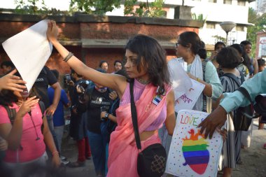 21 Mayıs 2023, Kolkata, Hindistan: LGBTQ topluluğu, 21 Mayıs 2023 'te Hindistan' ın Kalküta şehrinde düzenlenen 
