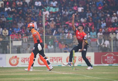 28 January 2023 in Sylhet-Bangladesh: Comilla Victorians team bowler MUSTAFIZUR RAHMAN FIZ during bowling on todays match between Comilla Victorians vs Khulna Tigers at Bangladesh Premier League (BPL) tournaments 2023 in Sylhet International Cricket clipart