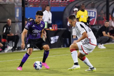2 Ağustos 2023, Frisco, Teksas: Mazatlan 'dan Bryan Colula Toyota Stadyumu' nda oynanan FC Dallas ve Mazatlan arasında oynanan Lig Kupası karşılaşmasında