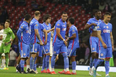 11 Mart 2023, Mexico City, Mexico: Cruz Azul takımı, Cruz Azul ve 2023 Kapanış Turnuvası 'ndan Pumas arasında oynanan karşılaşmada