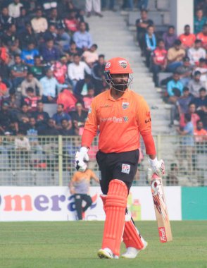 28 Ocak 2023, Sylhet-Bangladeş: Khulna Tiger takım vurucusu TAMIM IQBAL, Bangladeş Premier Ligi 'nde (BPL) Komilla Victorian ile Khulna Tigers arasındaki maçta Sylhet Uluslararası Kriket Stadyumu 2023