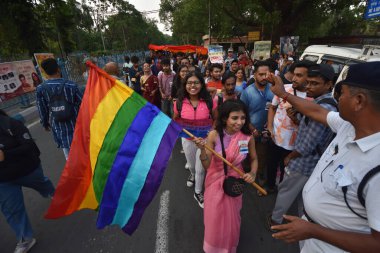 21 Mayıs 2023, Kolkata, Hindistan: LGBTQ topluluğu, 21 Mayıs 2023 'te Hindistan' ın Kalküta şehrinde düzenlenen 
