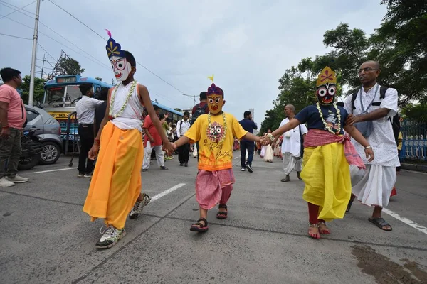 June 2023 Kolkata India Thousands Hindu Devotees Celebrate Ulta Rath — Stock Photo, Image