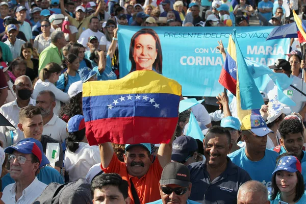 August 2023 Marcaibo Venezuela Maria Corina Machado Supportters Attend Rally — Stock Photo, Image