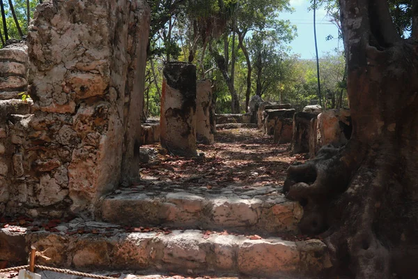Μαΐου 2023 Στο Κανκούν Quintana Roo Meco Αρχαιολογική Ζώνη Είναι — Φωτογραφία Αρχείου