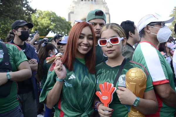 November 2022 Mexico Stad Mexico Mexicanen Fans Wonen Het Fifa — Stockfoto