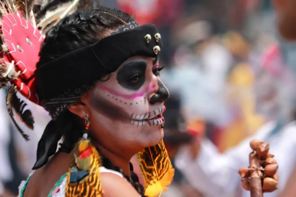 2023年7月26日 在墨西哥城 土著社区的成员参加了在墨西哥城Zcalo举行的墨西哥Tenochtitlan和第二天顶通道成立698周年的仪式 — 图库照片