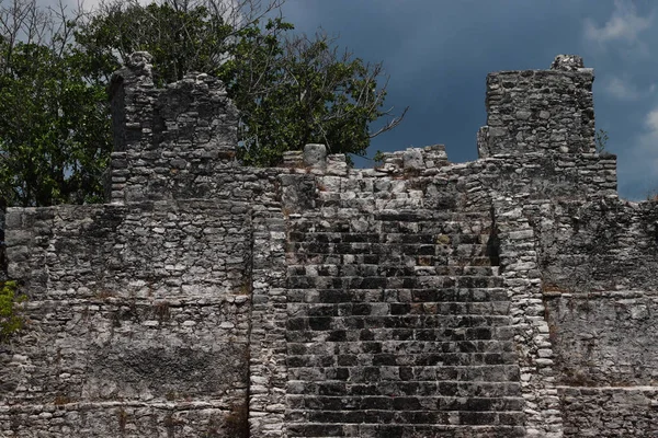 2023年5月25日 金塔纳罗奥州坎昆 Meco考古区 Meco Archaeological Zone 是哥伦比亚前玛雅文化的考古遗址 位于墨西哥东南部 — 图库照片