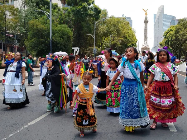 August 2023 Mexiko Stadt Mexiko Verschiedene Indigene Organisationen Nehmen Der — Stockfoto