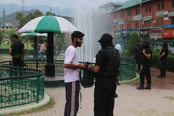 Ağustos 2023 Srinagar Kashmir Hindistan Bir Hint Özel Operasyon Grubu — Stok fotoğraf