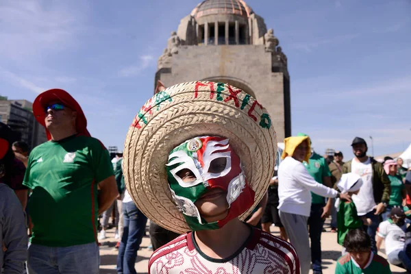 Listopadu 2022 Mexico City Mexiko Mexičané Účastní Fifa Fan Festivalu — Stock fotografie